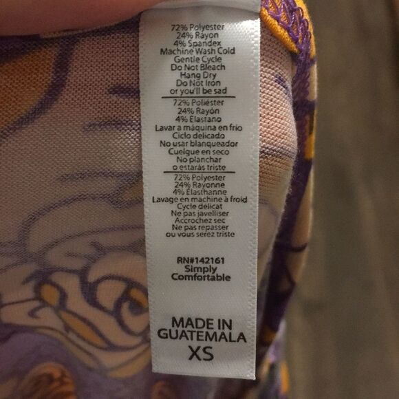 XS Rose stripe Lularoe perfect tee - Picture 2 of 2